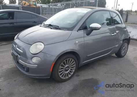 2012 Fiat 500C Lounge z USA, uszkodzony, nr VIN 3C3CFFER7CT119570